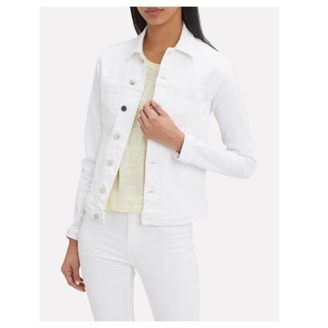 l agence celine denim jacket|L'AGENCE Celine Jacket In Blanc Destruct.